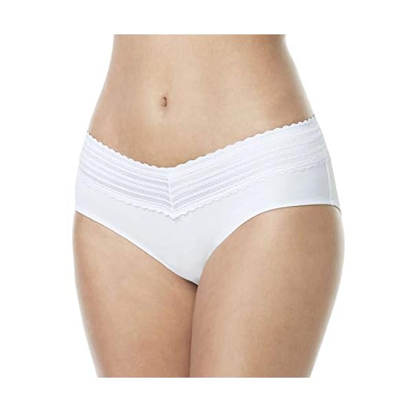 Warner's Womens No Pinches No Problems Hipster Panty 4-Pack, Medium, Beige/Animal Swirl Print/White/Pink