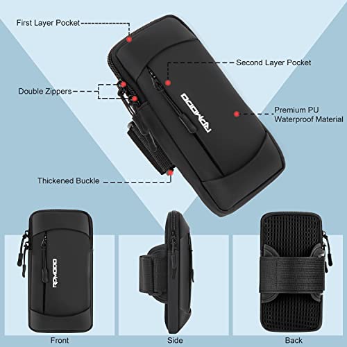 Rdmodo Phone Holder For Running, Large Capacity Arm Band For Phone For Running Walking, Lightweight Armband Cell Phone Holder For Iphone 12 13 14 15 Samsung Galaxy S23 S22 Ultra Under 7.5 Inch thumb #1