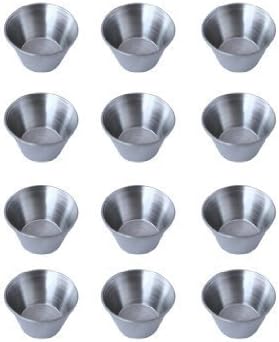 Individual Condiment Stainless Steel Ramekins Sauce Cups 2.5 oz 4 DZ - 48 PCS