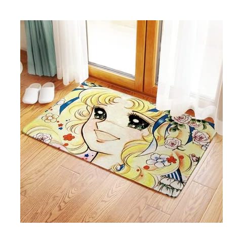 YuPancjua Anime Girl Carpet Area Carpet Living Room Bedroom Carpet Entrance Door Mat 3D Printing Super Soft Flannel Carpet 120X120Cm L0135 Cover
