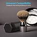 Enerfort Shaving Brush Travel Case, Shave Brush Holder Stand with Adjustable Height Compatible Most of Shaving Brushes (Brush not Included) (Black)