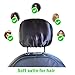 ACTOOLE 2 Pcs Satin Car Headrest Cover for Women Haircare Soft Satin Car Head Rest Cover for Hair Protection Satin Cover for Headrest, Reusable and Adjustable (Satin- Black)