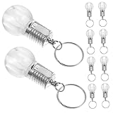NUOBESTY 10Stücke Mini LED Schlüsselanhänger mit Farbwechsel Lampe Einzigartiges Design Taschenlampe für Schlüsselbund für Freunde