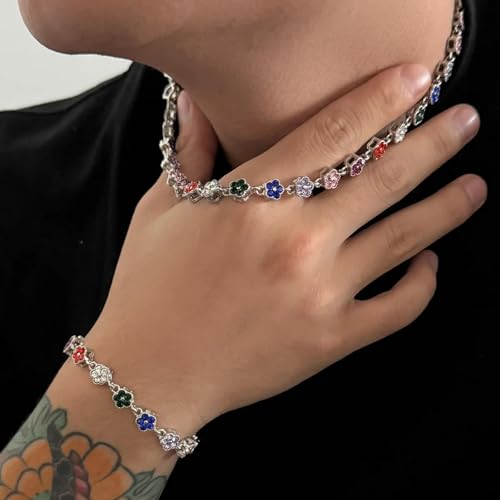 Colliers fleurs colorées hommes de qualité supérieure rétro
