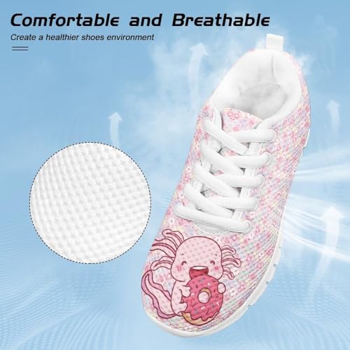Children's Animal Sneaker Comfortable Breathable Walking Shoes for Litter Kids Anti-Skid Lace-Up Outdoor Tennis Sneaker for Big Kids US 11-54