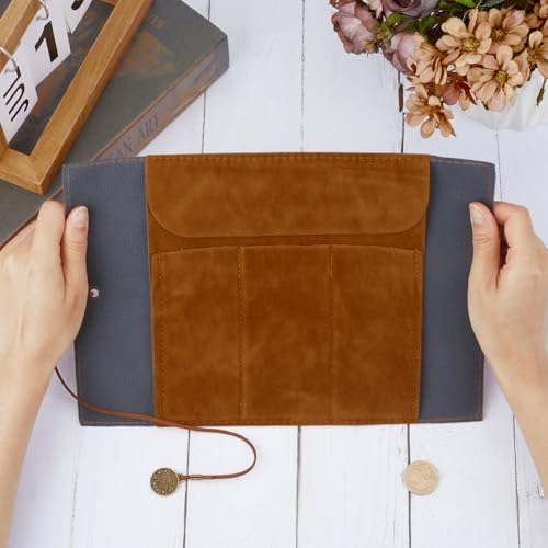 Image of GORGECRAFT PU Leather Pencil Bag Strap Vintage Treasure Map Compass Cover Rollup Storage Organizer Retro Portable Stationery Pouch Pen Bag Wrap Roll Case Holder for Artist Drawing Makeup Light Camel