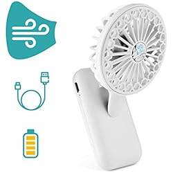 Mini Ventilador Bt21 Ventilador de batería pequeño con clip I Mini ventilador silencioso y recargable con 2,5 h de tiempo de funcionamiento I corriente de aire regulable y potente I perfecto para cochecito, teléfono