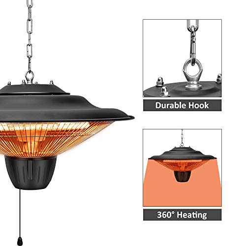 Patio Heater Outdoor Heater, 1500W, Ceiling Mounted, Waterproof