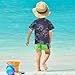 Skull Red Neon Eyes Bathing Suit Girls Sun Protection Rashguard Girls Swimwears Summer Clothes for Teen Boy 4T