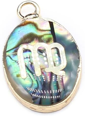 Natural Shell Pendant Round Oval Gold Edging Freshwater White Abalone Shell Charms For Jewelry Making DIY Necklaces - Image 2