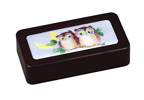 彩光舎 七宝焼き 印鑑ケース ふくろう 020-06