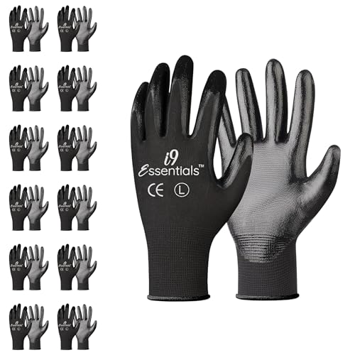 I9 Essentials PU Coated Work Gloves (12 Pairs)