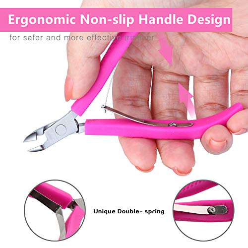 image for Cuticle Cutter Nippers - BUVE Non-slip Cuticle Trimmer Clipper Profess