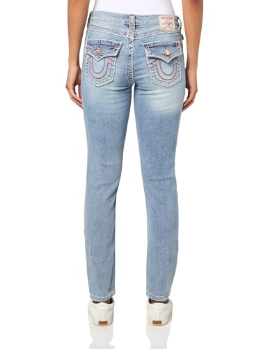 True Religion Women's Halle MID Rise Super Skinny Flap Jeans - Andromeda Color2