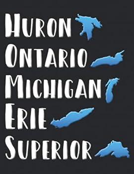 Paperback Huron, Ontario, Michigan, Erie & Superior: Great Lakes Notebook & Journal Book