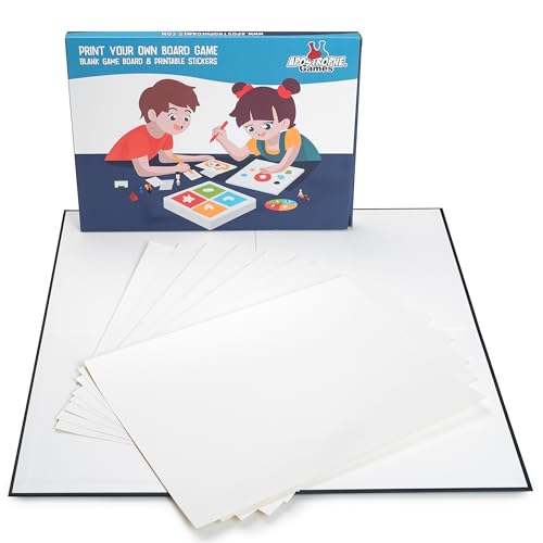 Imprime tu propio juego de mesa - 1 tablero de juego (41,3 cm x 41,3 cm) con hojas de pegatinas imprimibles - Crea tu propio juego de mesa, juegos de mesa DIY para la familia