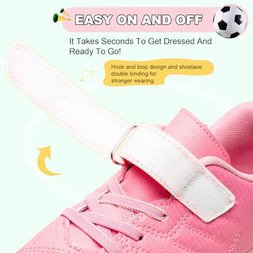 Kids Soccer Cleats Boys Girls Athletic Outdoor Firm Ground Youth Football Shoes(Little Kid/Big Kid)4