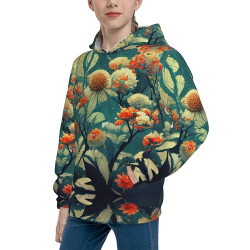 Flowers Underwater Kid Hoodies Boys Sweatshirts Girls Pullover with Pocket2