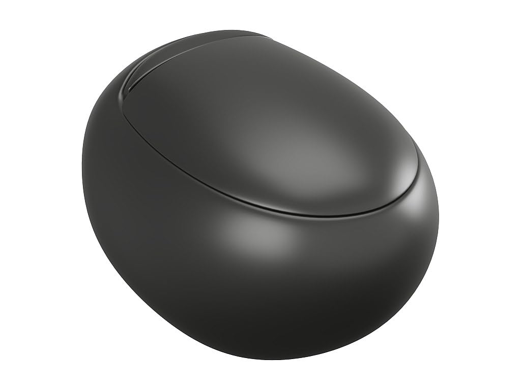 Venta-único - Pack de WC colgante de cerámica negro mate con soporte y placa de disparo - HURO II