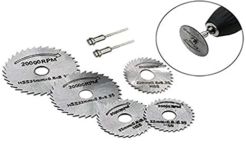 Image of DIY Crafts Cutting-Blades, HSS Rotary Saw Blades Blade Disc Saw Carving Buffing Grinder Replacement Mandrel Set Mini Circular Cutter Rotary Tool Cutting Blades (Cutting-Blades, Pack of 1 Sets)