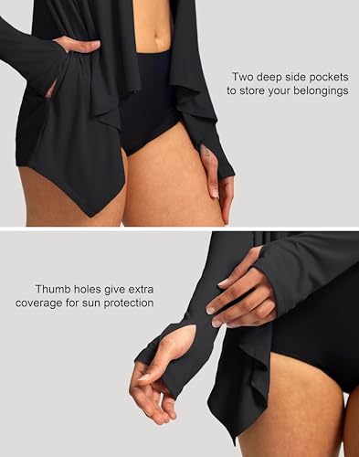 SANTINY UPF50+ Sun Shirt for Women Long Sleeve SPF UV Sun Protection Shirts Lightweight Cardigan with Pockets Swim Cover Up4