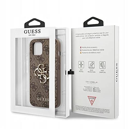 Guess GUBKP13X4GMGBR Custodia A Libro Per IPhone 13 Pro Max: Con Logo 4G, Colore Marrone - 3