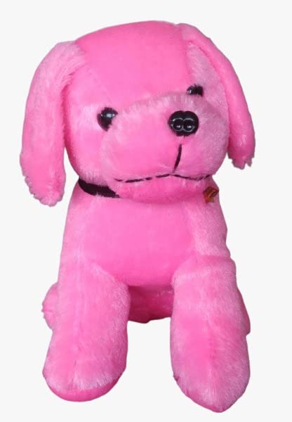 Ultra Stuffed Cute Sitting Funny Bunty Dog Toy for Kids | Plush Soft Toys | Puppy Soft Toys for Kids (Pink Color,26 CM)
