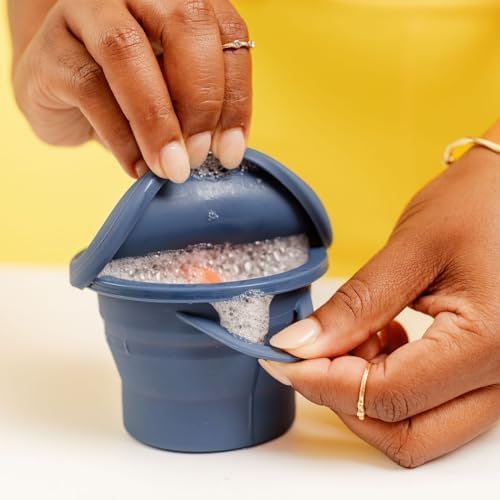 Miniatura 3 de Pixie's Public - Estuche para lavado de taza menstrual de 8 onzas, contenedor limpiador plegable para limpiar tu disco menstrual y taza de período,