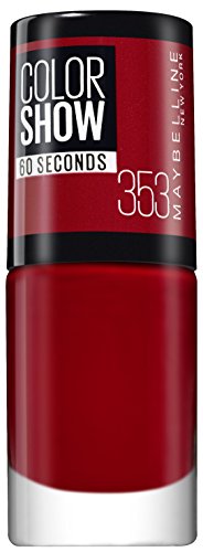 Maybelline New York Make-Up Nailpolish Color Show Vernis à ongles Rouge ultra brillant 7 ml