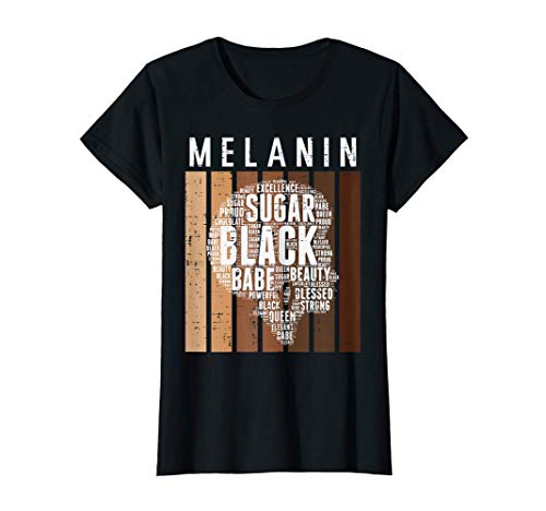 Femme Melanin Sugar Black Queen Afro African Pride BHM Women Gift T-Shirt