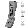 Be Smart Kids, Adults, Youth, Men and Women Muay Thai MMA Kickboxing Shin Guards, Instep Guard Training, Sparring Protective Gear Equipment Shin Kick Pads (Gray Black, XXS (9 to 13 Years))
