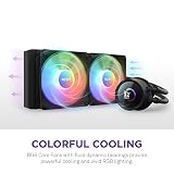 NZXT Kraken 280 RGB - 280 mm AIO CPU Liquid Cooler - Konfigurowalny 1,54-calowy kwadratowy wyświetlacz LCD do wyświetlania obrazów, wskaźników wydajności i nie tylko - 2 x F140 RGB Core Fans - Czarny