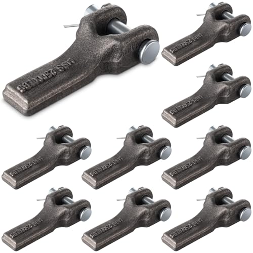 Otoolling 10 Pcs 3/8 Inch Weld-on Safety Chain Retainer, Welded Safety Chain Hooks Anchors for Truck Trailer Hitch, 25000 Lbs