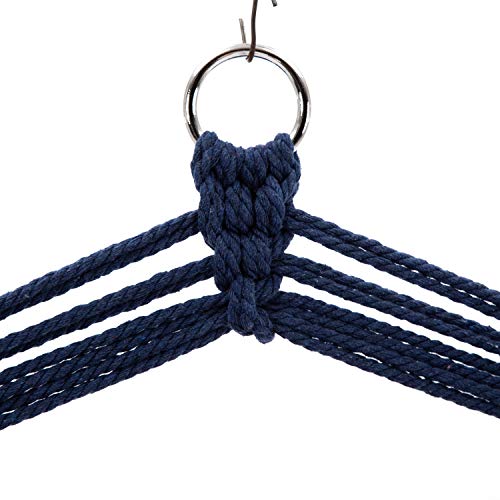 Walnest Hammock Chair Hanging Rope Swing, Swing Chair Quality Cotton Weave For Superior Comfort Indoor Outdoor (Blue&Green Stripes) #TOP3