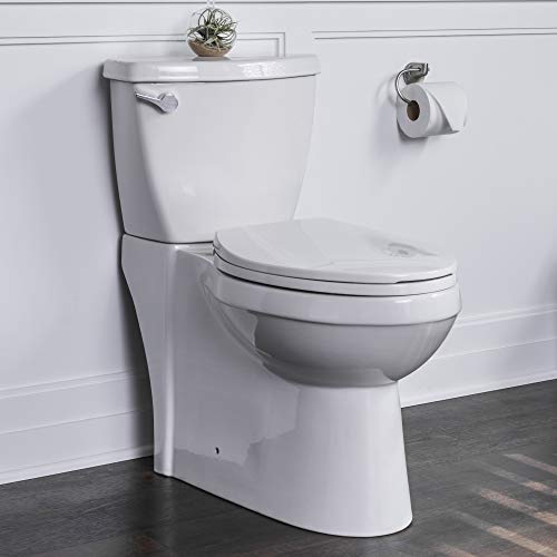 Miseno MNO490C Bella Two-Piece High Efficiency Toilet with Elongated Chair Height Skirted Bowl - Includes Soft Close Seat and Wax Ring Kit - Bright White