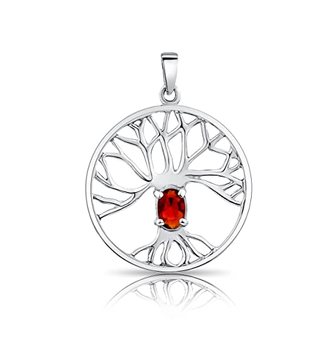 Collier Arbre de Vie Celtique Argent 925, pendentif cristal femme, chaîne gourmette 40-45 cm