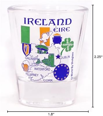 World By Shotglass Ireland EU Series Landmarks and Icons Shot Glass image 4