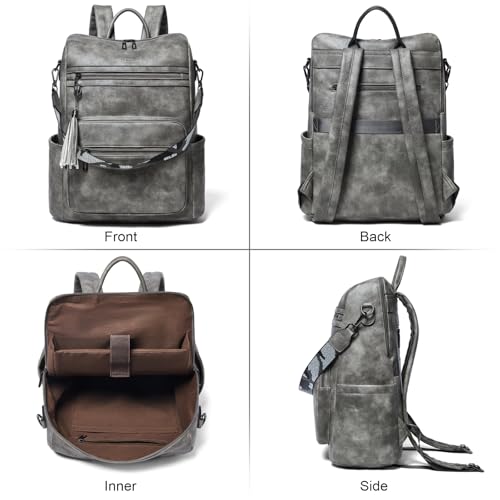 Mochila para laptop mujer de cuero sintético 15.6 pulg miniatura 5