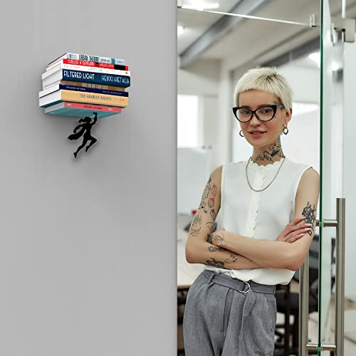 Image of Floating Bookshelf - Wondershelf - Invisible Hanging Wall Shelf for Books