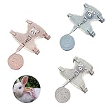 3 Pièces Laisse Réglable pour Lapin， Harnais Lapin Nain avec 1.20 M Laisse Elastique， Harnais de Costume Ajustable de Lapin, pour Lapin, Chiot et Autres Petits Animaux