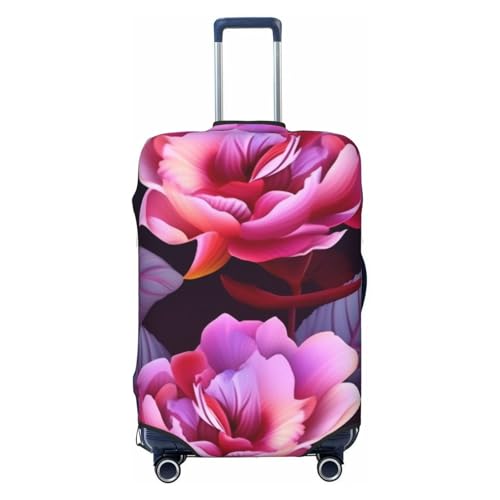 Flower Leaves Purple Red Flower Print Luggage Suitcase