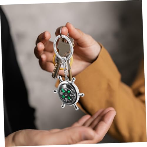 Brújula compacta mini para excursión con llavero, par miniatura 5