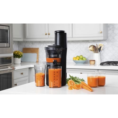 Miniatura 7 de Nutribullet Slow Juicer, Nutribullet Exprimidor, Exprimidor Cold Press, Extractor De Zumos De Frutas Y Verduras, Capacidad De 700ml, Negro, Nbj500