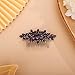 BERYUAN Crystals Hair Comb for Bride for Women for Girls Cute Teardrop Hair Comb Slide Multi-Color Purple