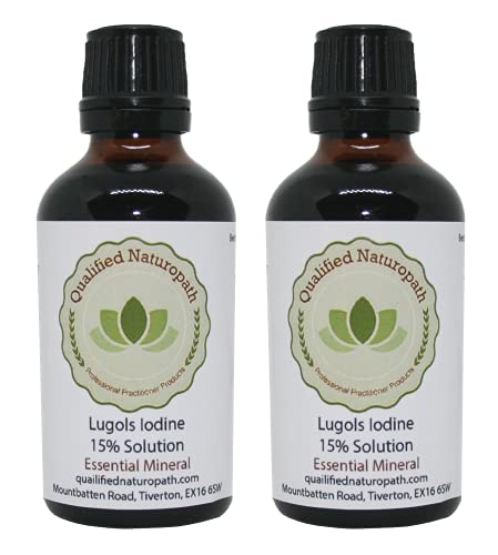 Lugols Iodine Solution 15% - Twin Pack - 50ml x 2 with Dripper/Dropper Top