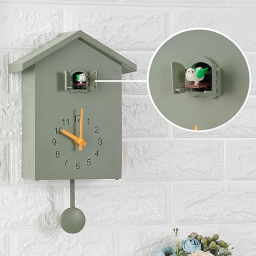Reloj de cuco moderno con péndulo minimalista para decoración de oficina y cocina 7