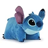 Disney Lilo & Stitch 2-in-1 Plüschkissen – Weiches Kuschelkissen mit Riemenverschluss, Kissen zum Umarmen fürs Kinderzimmer & Reisen