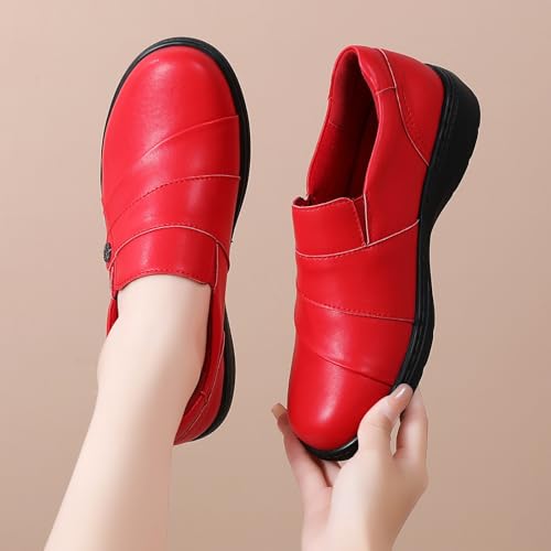 Image of QAE Loafers for Women Orthopedic Shoes Comfortable Slip-Ons Work Flats Womens Business Casual Dress Penny Loafers