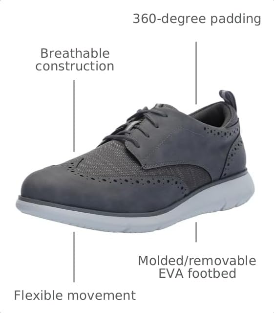 Image of Nunn Bush Stance Knit Wing Tip Oxford Lightweight Lace-Up