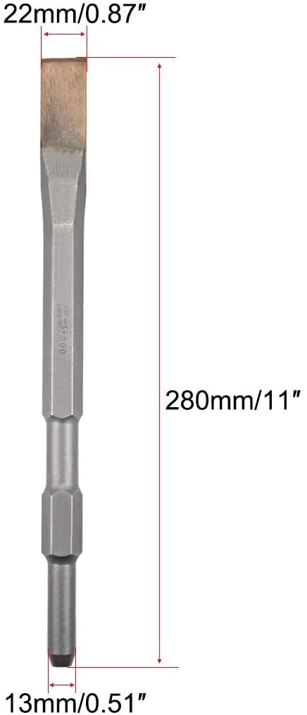 XYWHPGV Scalpello piatto diametro 22 mm Punta esagonale per trapano per muratura per martello demolitore per calcestruzzo(4f295 f4581 83b5a 66da4 ecce0 b36c1